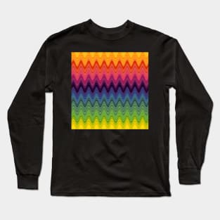 Rainbow waves pattern horizontal Long Sleeve T-Shirt